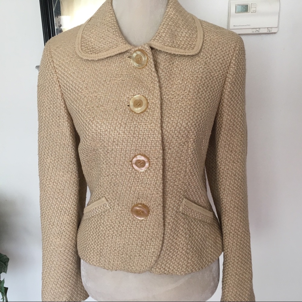 Talbots Long Sleeve Button Down Blazer Size 8 - image 1